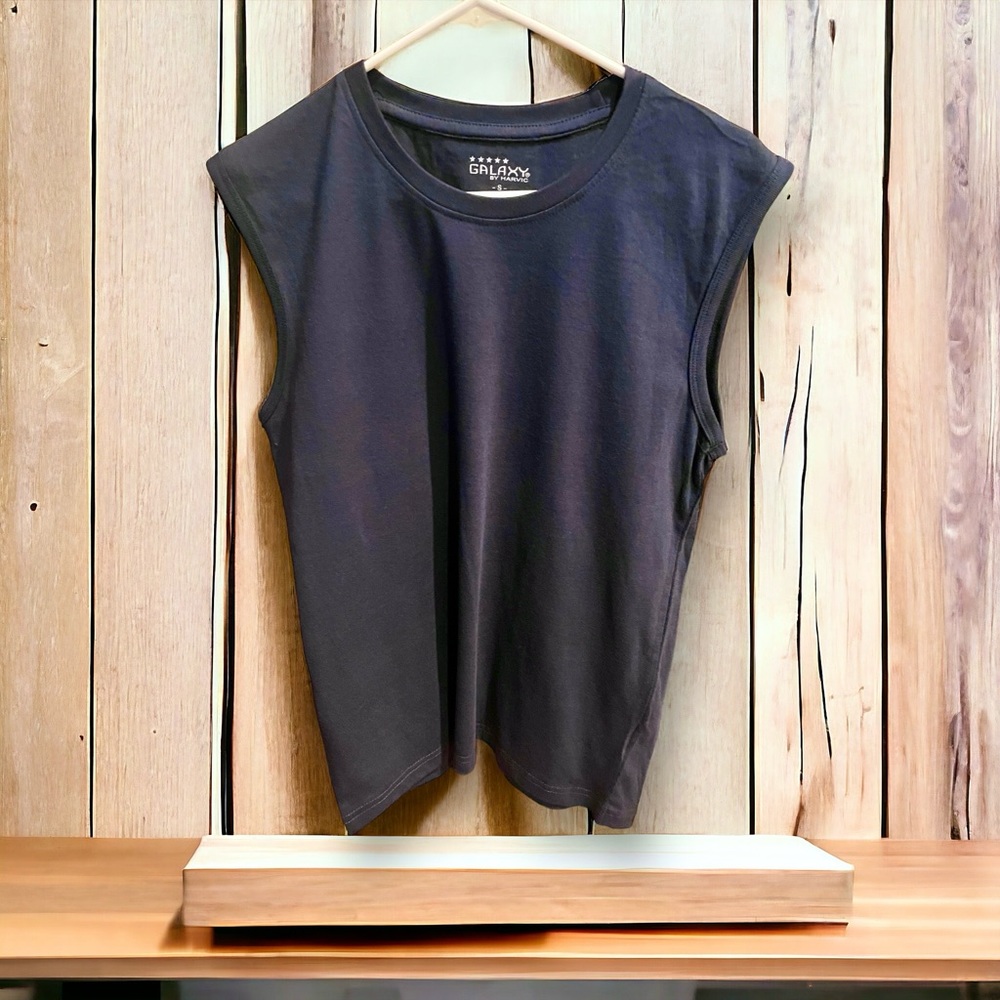 Galaxy Navy Blue Sleeveless T Shirt
